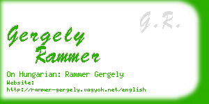 gergely rammer business card